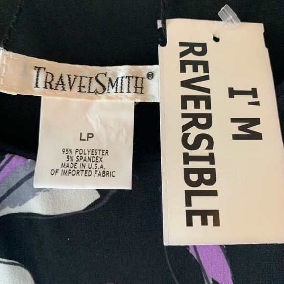 Reversible floral print and solid black dress - Picture 9 of 9